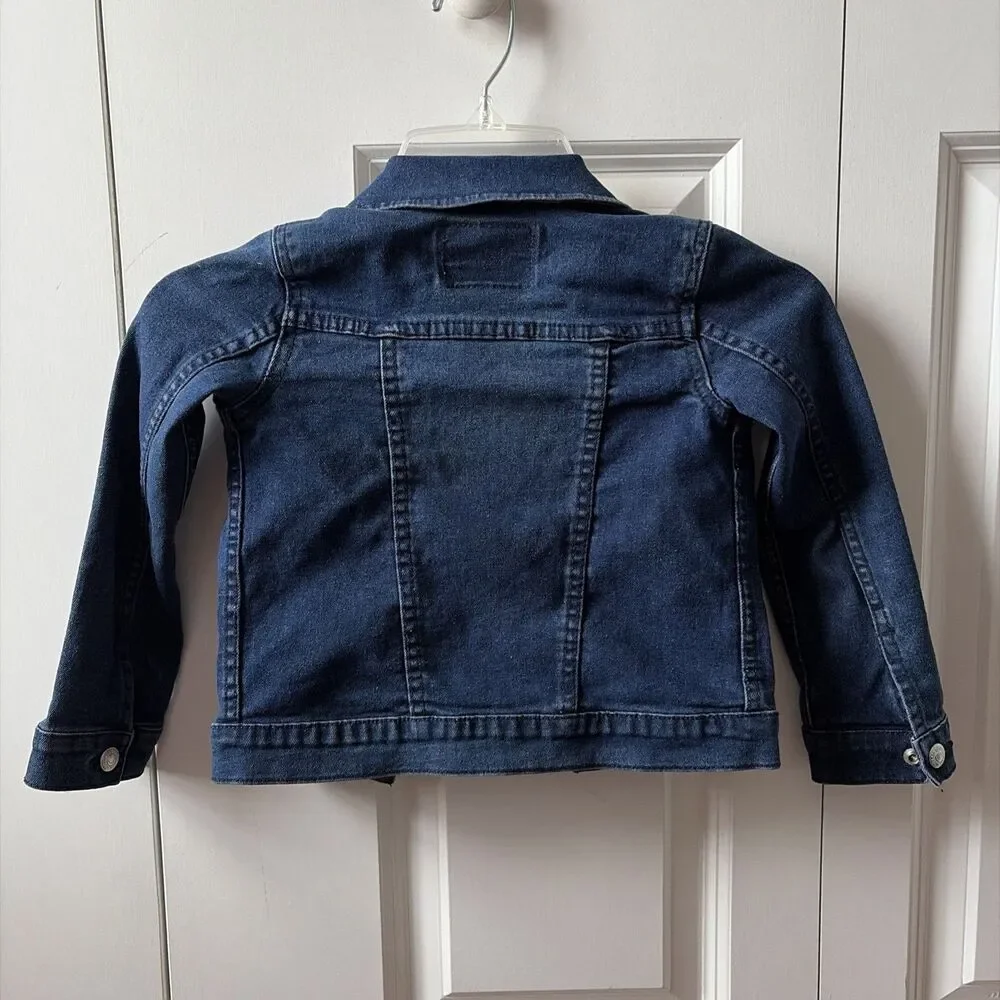 Levi's Denim Jacket 4T Blue Cotton Unisex Baby & Toddler Button Up Long Sleeve